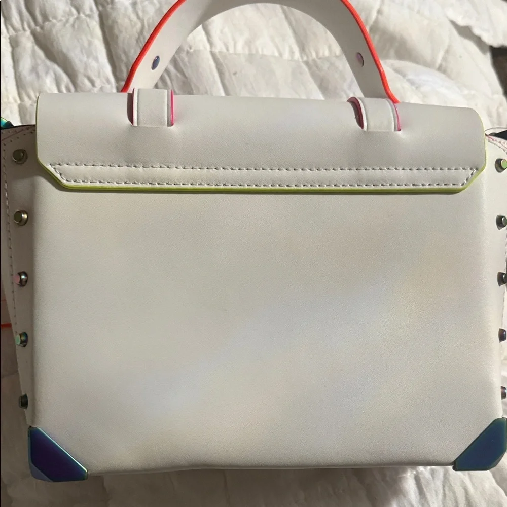 Michael Kors White Satchel with Neon Details - Picture 3 of 13